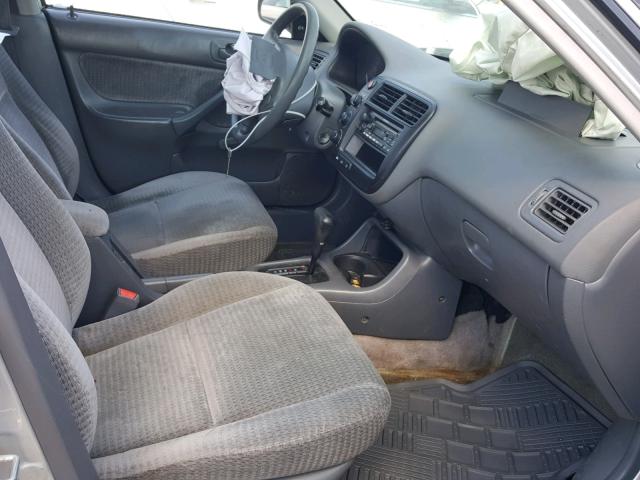 2HGEJ6617YH534160 - 2000 HONDA CIVIC BASE SILVER photo 5
