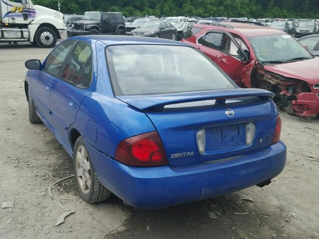 3N1AB51D56L573021 - 2006 NISSAN SENTRA SE- BLUE photo 3