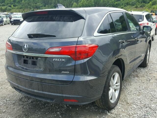 5J8TB4H51EL007707 - 2014 ACURA RDX TECHNO CHARCOAL photo 4