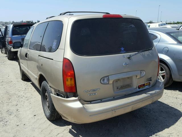 4N2XN11T3XD835833 - 1999 NISSAN QUEST SE GOLD photo 3