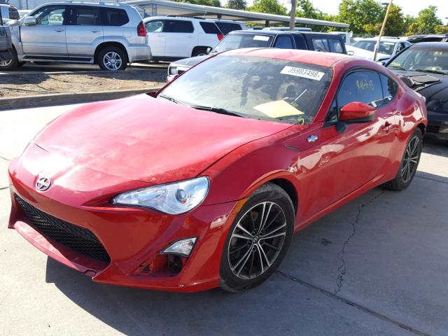 JF1ZNAA14D2713246 - 2013 TOYOTA SCION FR-S RED photo 2