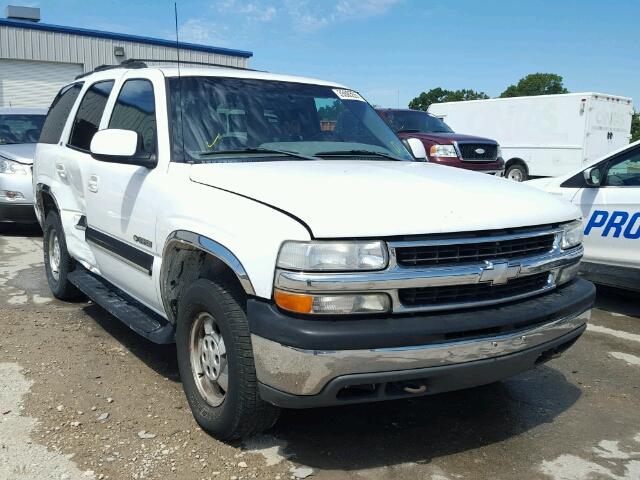 1GNEK13T11J106522 - 2001 CHEVROLET TAHOE K150 WHITE photo 1