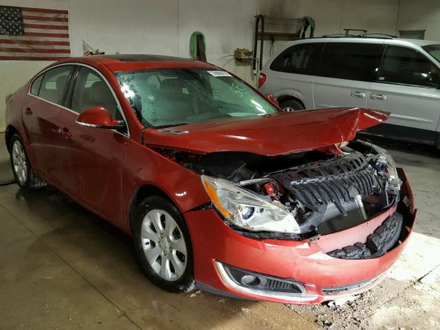 2G4GM5ER3F9289408 - 2015 BUICK REGAL PREM RED photo 1