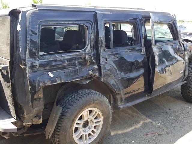 5GTEN13E788162718 - 2008 HUMMER H3 BLACK photo 9