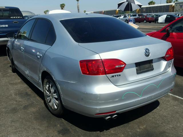 3VW2K7AJ2EM250862 - 2014 VOLKSWAGEN JETTA BASE 银色 照片 3