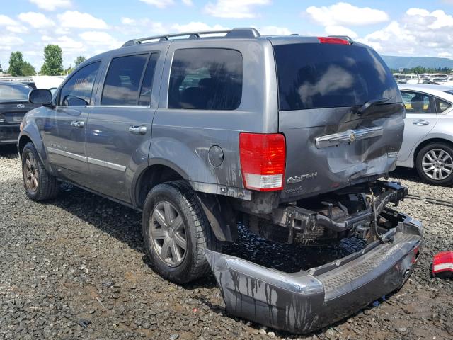 1A8HX582X8F102571 - 2008 CHRYSLER ASPEN LIMI GRAY photo 3