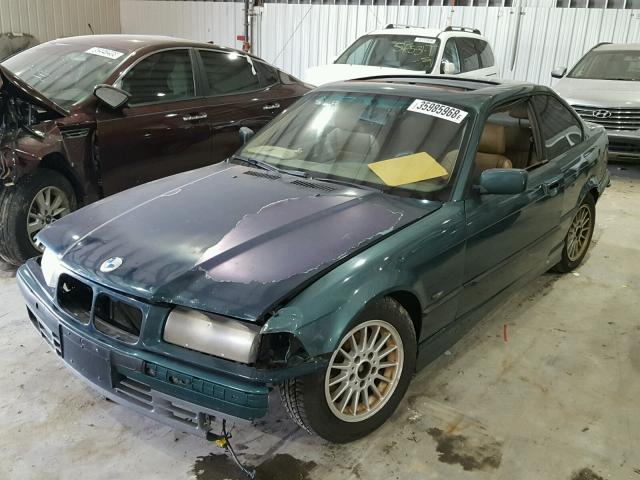 WBABF7324WEH42328 - 1998 BMW 323 IS GREEN photo 2