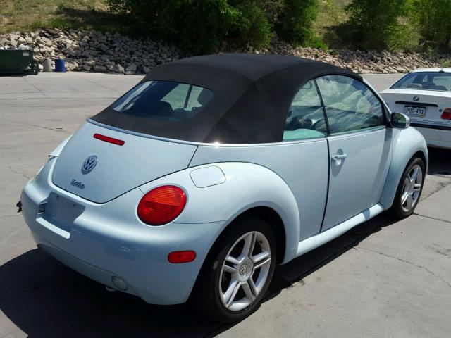3VWCD31Y64M313268 - 2004 VOLKSWAGEN NEW BEETLE 蓝色 照片 4