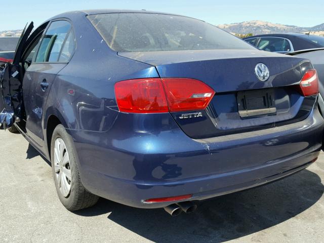 3VW2K7AJ8EM332451 - 2014 VOLKSWAGEN JETTA BASE 蓝色 照片 3