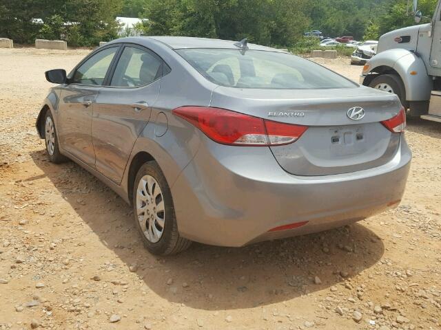 KMHDH4AE7CU245723 - 2012 HYUNDAI ELANTRA GL SILVER photo 3