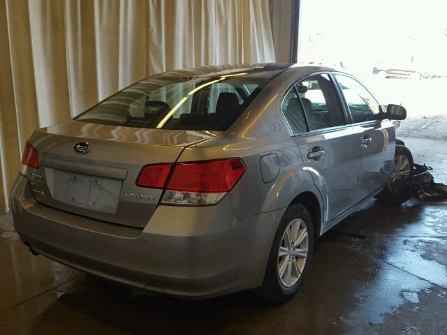 4S3BMCC66B3242937 - 2011 SUBARU LEGACY 2.5 SILVER photo 4