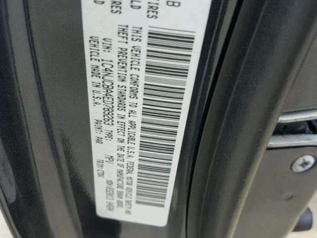 1C4NJCBA4ED789263 - 2014 JEEP COMPASS SP CHARCOAL photo 10