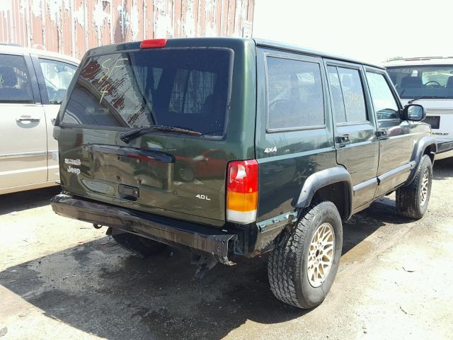 1J4FJ68S5VL566011 - 1997 JEEP CHEROKEE S GREEN photo 4