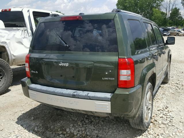 1J8FF48W28D705193 - 2008 JEEP PATRIOT LI GREEN photo 4