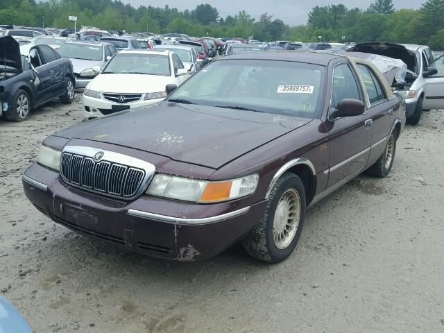 2MEFM75W61X711868 - 2001 MERCURY GRAND MARQ MAROON photo 2