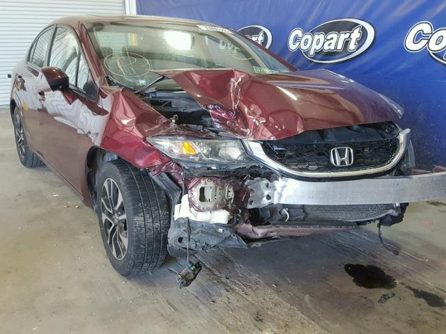 2HGFB2F97DH539367 - 2013 HONDA CIVIC EXL 勃艮第红 照片 1