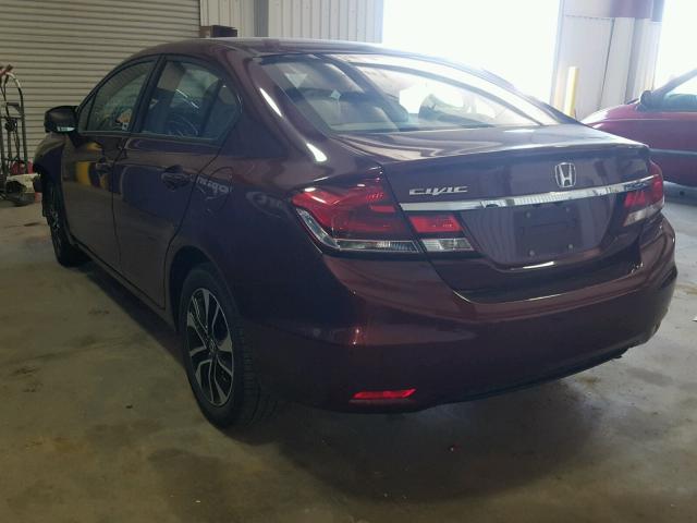 2HGFB2F97DH539367 - 2013 HONDA CIVIC EXL 勃艮第红 照片 3