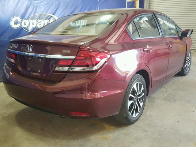 2HGFB2F97DH539367 - 2013 HONDA CIVIC EXL 勃艮第红 照片 4