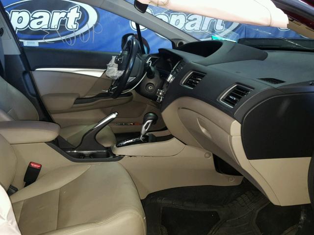 2HGFB2F97DH539367 - 2013 HONDA CIVIC EXL 勃艮第红 照片 5