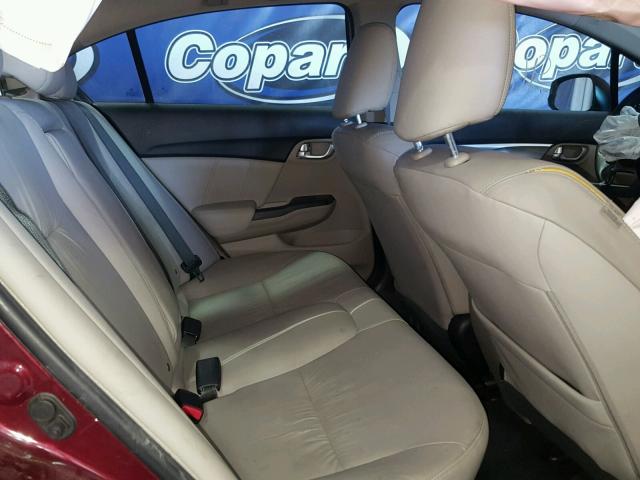 2HGFB2F97DH539367 - 2013 HONDA CIVIC EXL 勃艮第红 照片 6