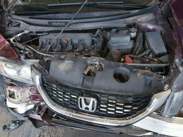 2HGFB2F97DH539367 - 2013 HONDA CIVIC EXL 勃艮第红 照片 7