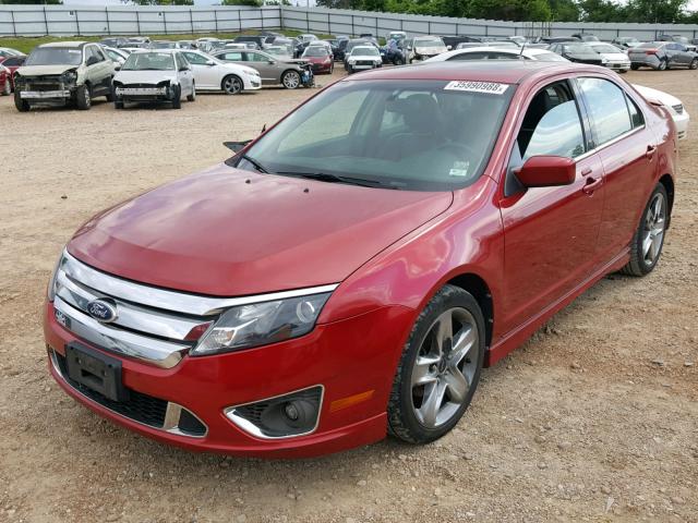 3FAHP0KC9AR302433 - 2010 FORD FUSION SPO RED photo 2