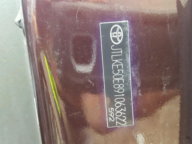 JTLKE50E891063622 - 2009 TOYOTA SCION XB PURPLE photo 10