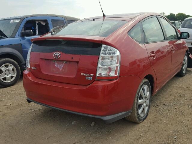 JTDKB20U693513850 - 2009 TOYOTA PRIUS MAROON photo 4