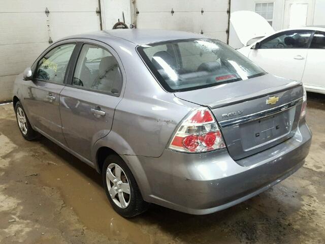 KL1TD5DE0AB086007 - 2010 CHEVROLET AVEO LS GRAY photo 3