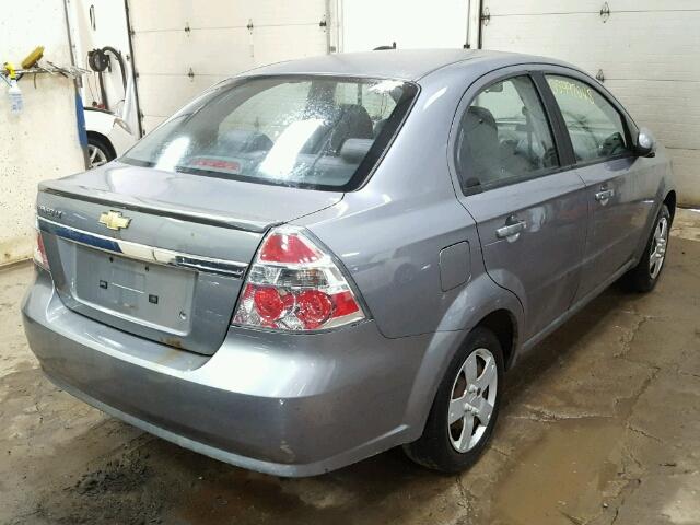 KL1TD5DE0AB086007 - 2010 CHEVROLET AVEO LS GRAY photo 4