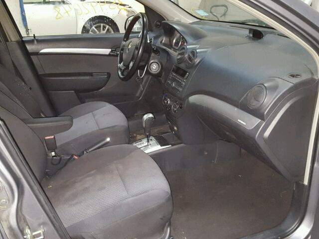 KL1TD5DE0AB086007 - 2010 CHEVROLET AVEO LS GRAY photo 5