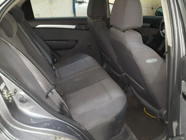 KL1TD5DE0AB086007 - 2010 CHEVROLET AVEO LS GRAY photo 6