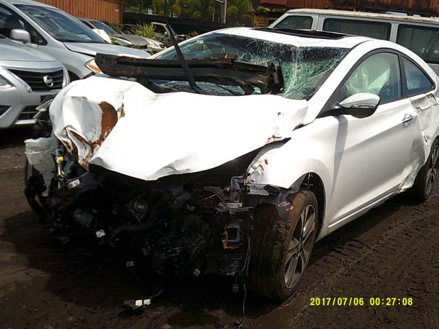 KMHDH6AH3EU027111 - 2014 HYUNDAI ELANTRA CO WHITE photo 2