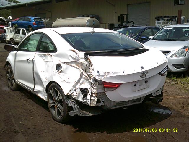 KMHDH6AH3EU027111 - 2014 HYUNDAI ELANTRA CO WHITE photo 3