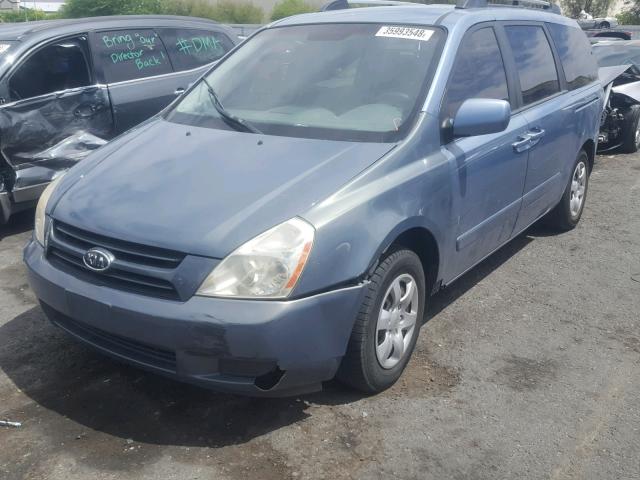 KNDMB233076107859 - 2007 KIA SEDONA EX BLUE photo 2