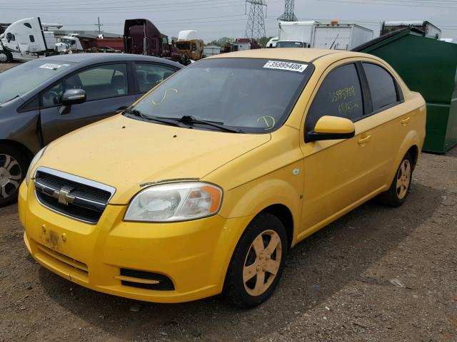 KL1TD56617B128974 - 2007 CHEVROLET AVEO BASE Jaune photo 2