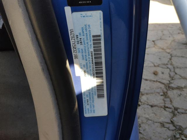 3VWCC21C1XM444940 - 1999 VOLKSWAGEN NEW BEETLE 蓝色 照片 10