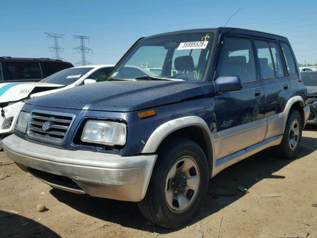 JS3TD21V1T4101554 - 1996 SUZUKI SIDEKICK S BLUE photo 2