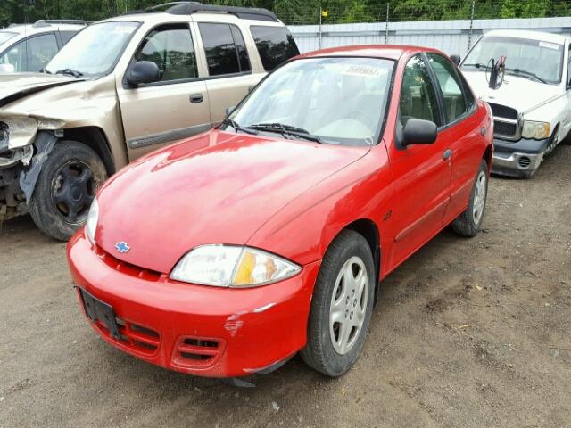 1G1JF5247Y7305183 - 2000 CHEVROLET CAVALIER L RED photo 2