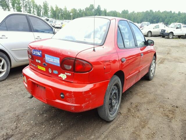 1G1JF5247Y7305183 - 2000 CHEVROLET CAVALIER L RED photo 4