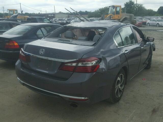 1HGCR2F32GA030980 - 2016 HONDA ACCORD LX GRAY photo 4