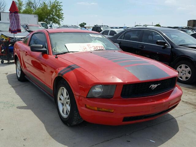 1ZVFT80NX75359278 - 2007 FORD MUSTANG RED photo 1