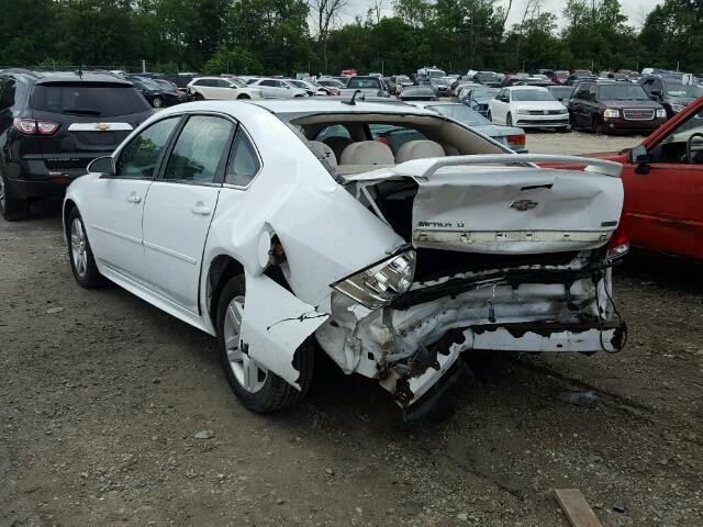 2G1WG5EK2B1263605 - 2011 CHEVROLET IMPALA WHITE photo 3