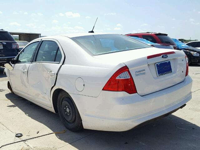 3FAHP0HA9CR228844 - 2012 FORD FUSION SE WHITE photo 3