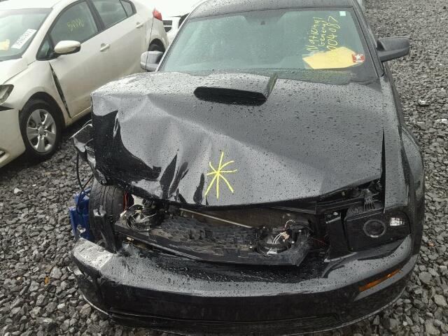 1ZVHT82H795117552 - 2009 FORD MUSTANG BLACK photo 7
