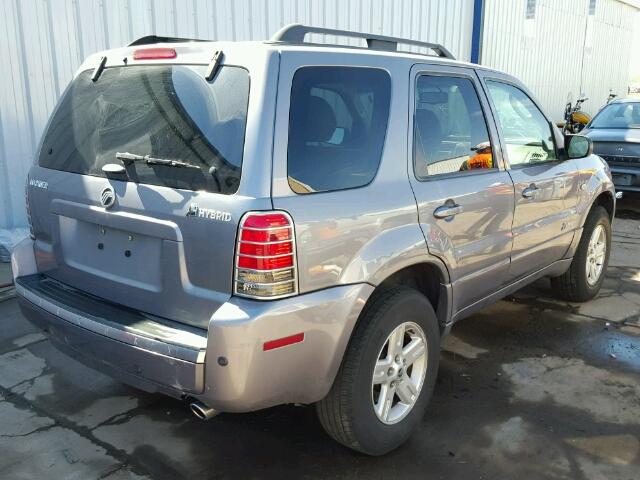 4M2CU39H27KJ05756 - 2007 MERCURY MARINER HY SILVER photo 4