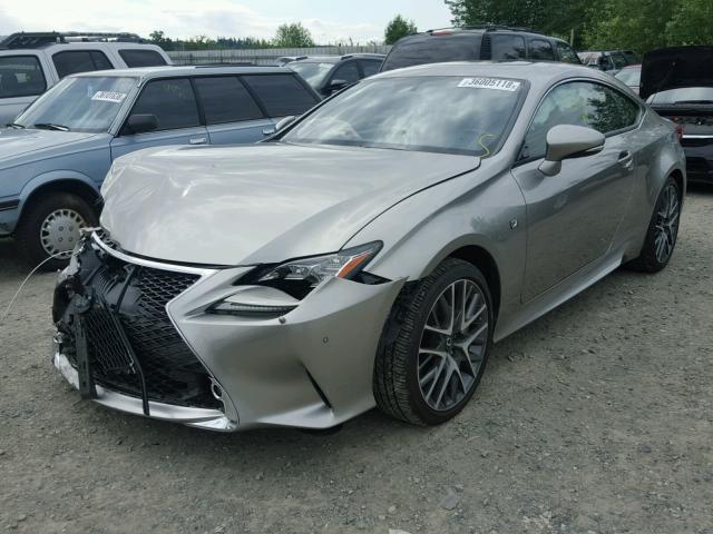 JTHSE5BC5H5008445 - 2017 LEXUS RC 350 GRAY photo 2