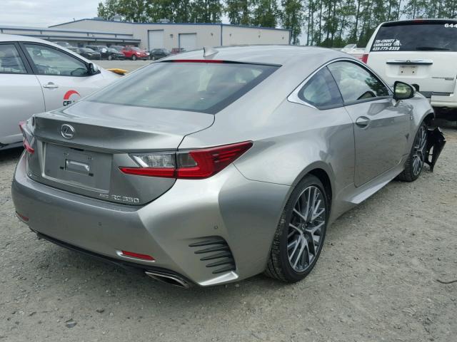 JTHSE5BC5H5008445 - 2017 LEXUS RC 350 GRAY photo 4