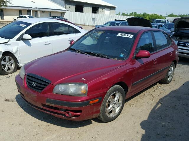 KMHDN56D94U127656 - 2004 HYUNDAI ELANTRA GL RED photo 2