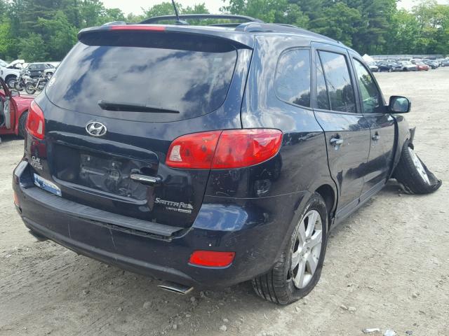 5NMSH73E17H058548 - 2007 HYUNDAI SANTA FE S BLACK photo 4